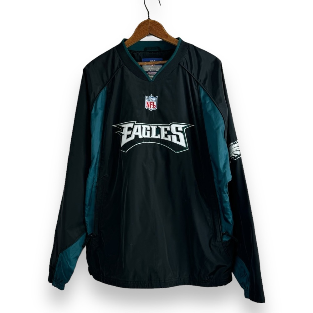 Reebok Black & Teal Philadelphia Eagles Windbreaker